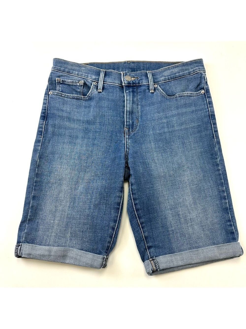 Levis Bermuda womens shorts jorts Size 29 stretch cotton